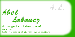 abel labancz business card